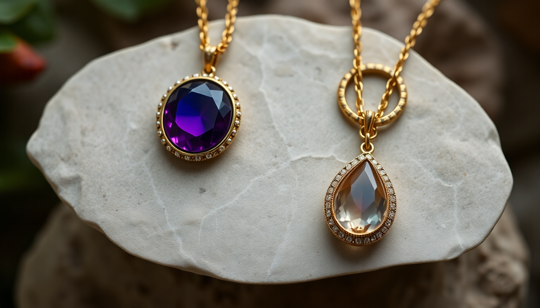 Elegant cosmic jewelry featuring natural gemstones