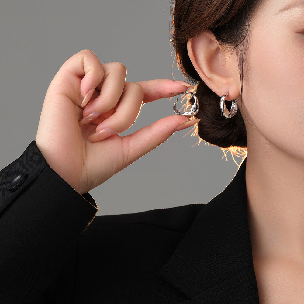 Smooth Bumpy Irregular Earrings