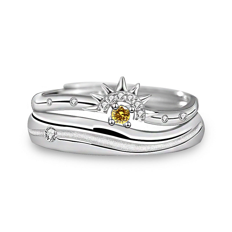 Summer Minority Sun Couple Ring