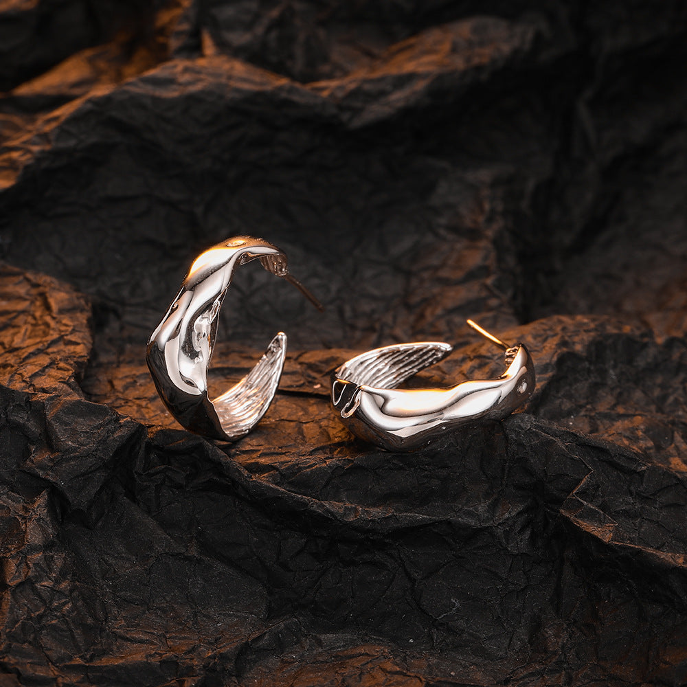 Smooth Bumpy Irregular Earrings