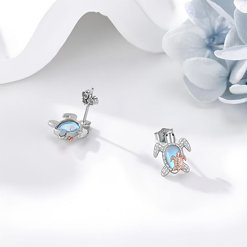 Origsoul 925 sterling silver crab earrings featuring colorful enamel and detailed design