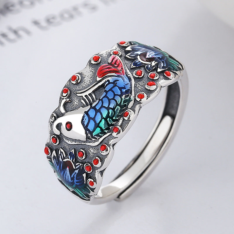 swimming Glazed koi ring
