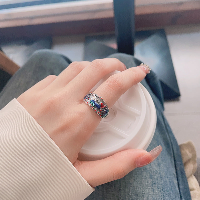 swimming Glazed koi ring