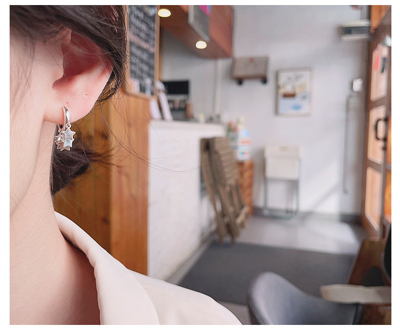 Star Tassel Hoop Earrings