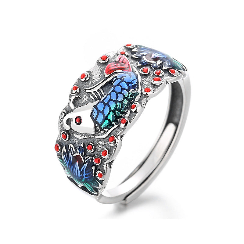swimming Glazed koi ring