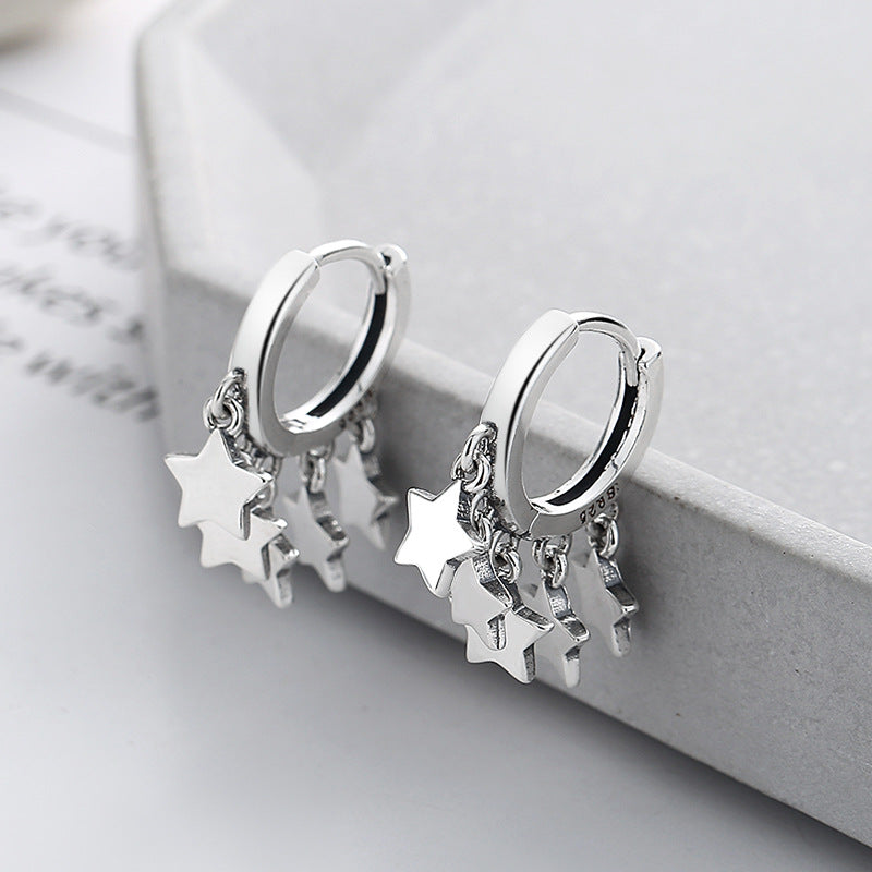 Star Tassel Hoop Earrings
