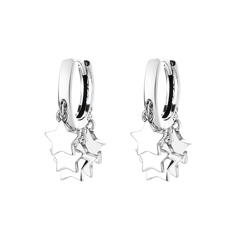 Star Tassel Hoop Earrings