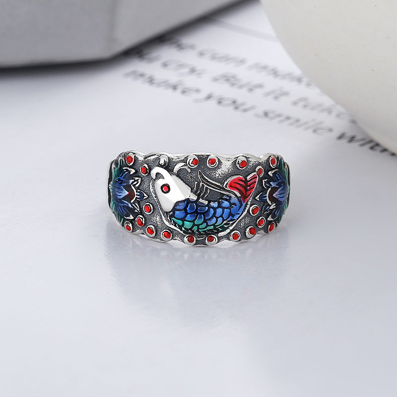 swimming Glazed koi ring