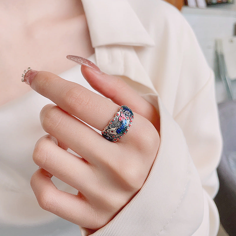 swimming Glazed koi ring