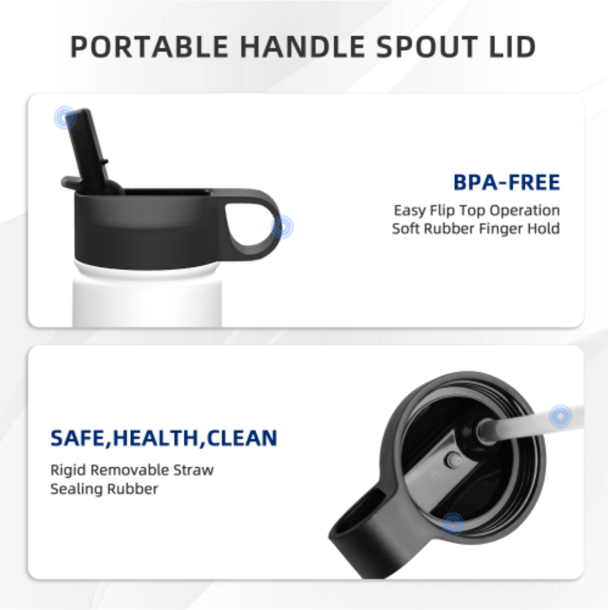 18OZ Sports Insulated Kettle(lid with straw)