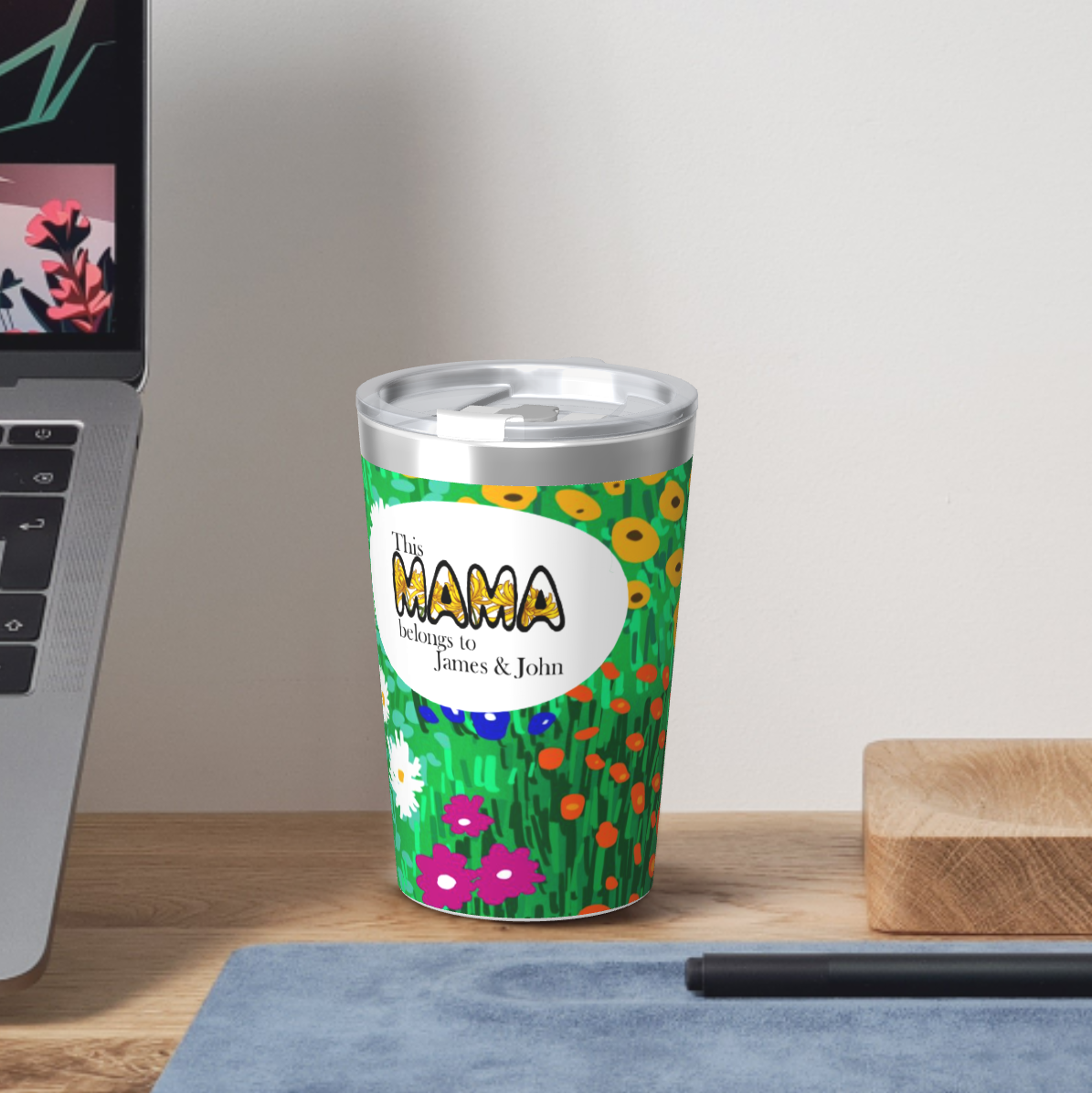 12 OZ Thermos With Conical Straw