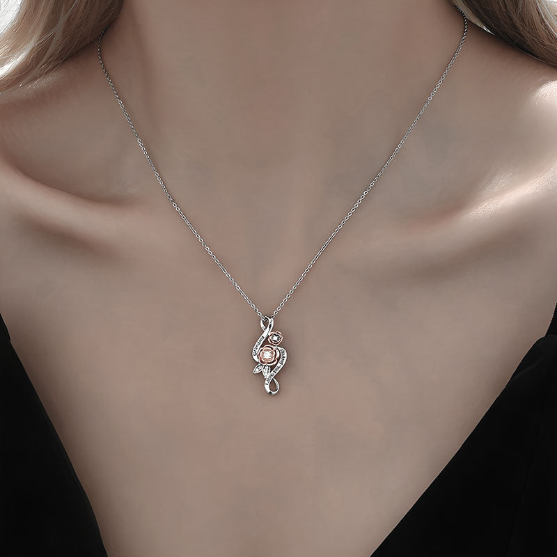 Origsoul elegant ins style rose necklace featuring a delicate design and sparkling centerpiece