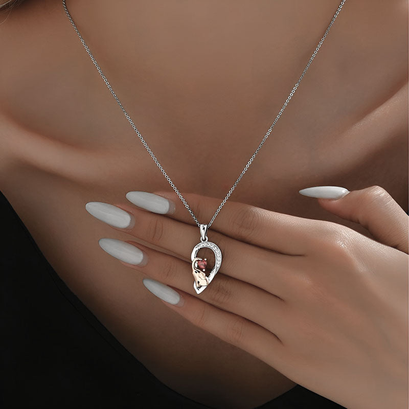 Origsoul elephant heart necklace sterling silver featuring a delicate heart design with intricate details