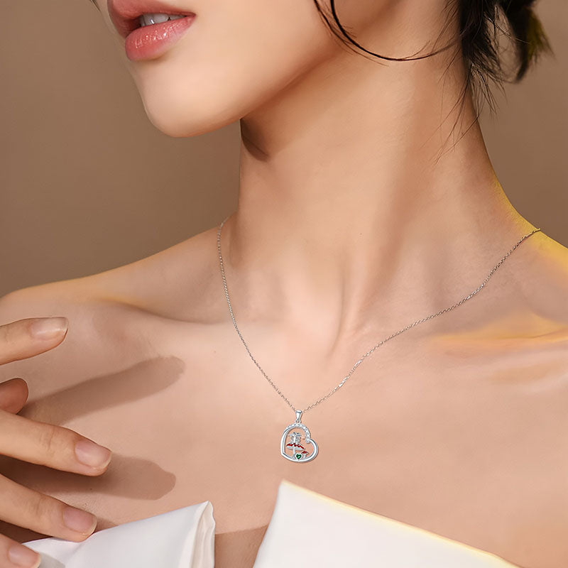 Origsoul frog mushroom necklace with intricate silver cross pendant and detailed chain