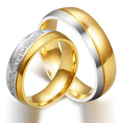 Origsoul gold and silver everyday wear rings for couples with a modern polished finish