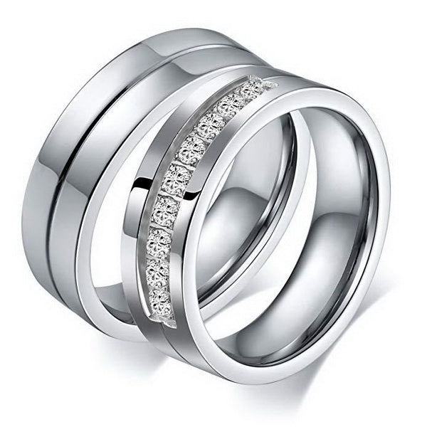 Origsoul silver wedding bands featuring elegant gold zircon wedding bands with embedded sparkling stones