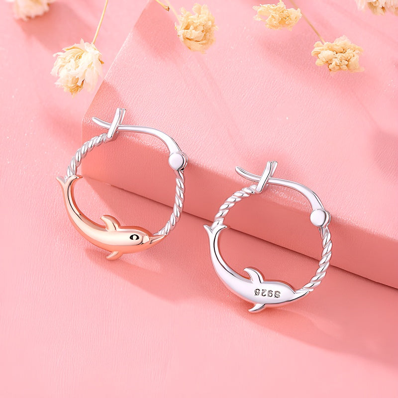 Origsoul S925 sterling silver koi earrings featuring a unique fish design for elegant jewelry lovers