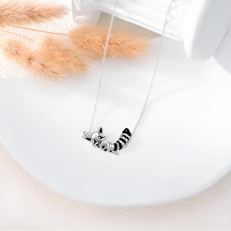 Origsoul sterling silver fox koala necklace featuring intricate design and playful charm