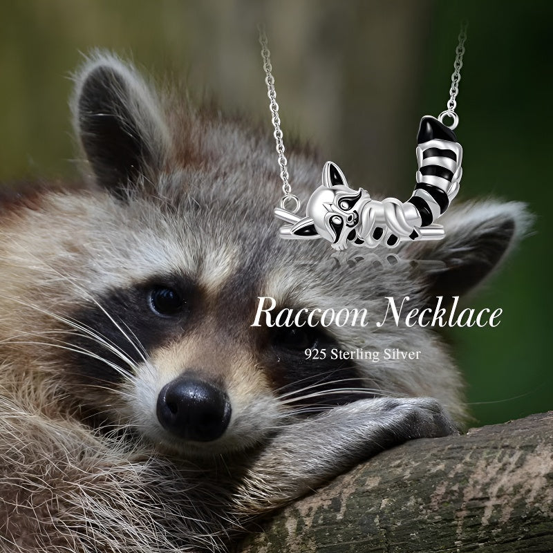 Sterling silver fox koala necklace by Origsoul featuring intricate animal design