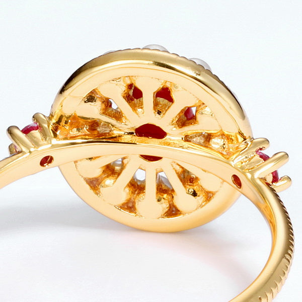 Origsoul unique gemstone jewelry ring in gold with detailed gemstone setting and elegant design