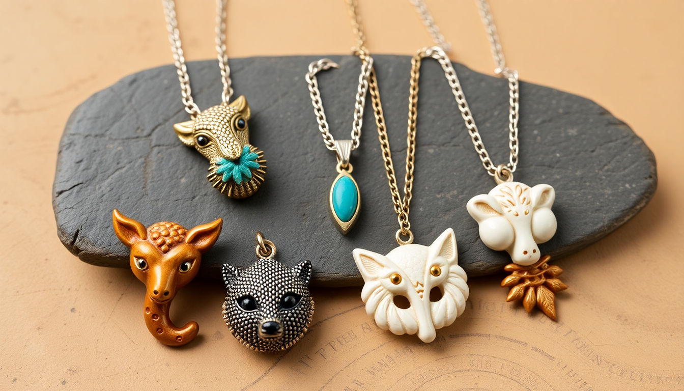 A collection of stylish animal-inspired handcrafted jewelry