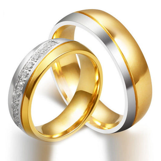 Simple Stainless Steel Band Rings for Women Men