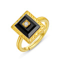 Agate Ring in 925 sterling silver, on a hand — Origsoul