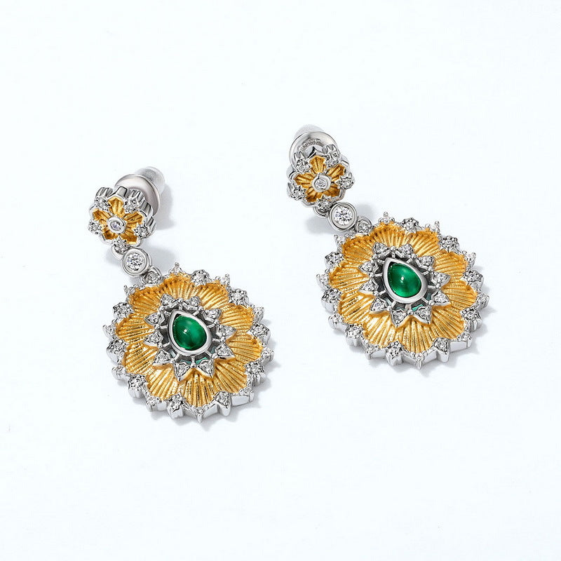 Handmade Agate Sun Earrings – 925 Sterling Silver