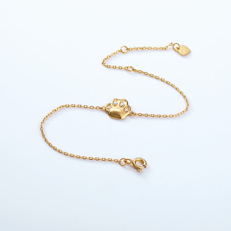 Cat Bracelet in Gold-Plated 925 Silver