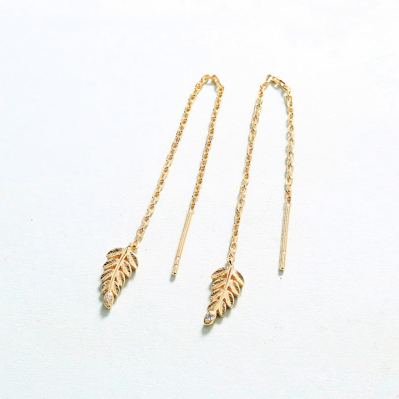 Leaf Earrings – Sterling Silver