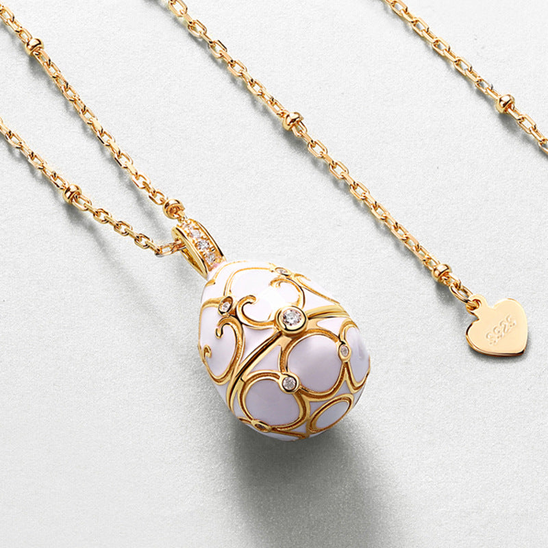 Flower Pendant Necklace in Gold-Plated 925 Silver