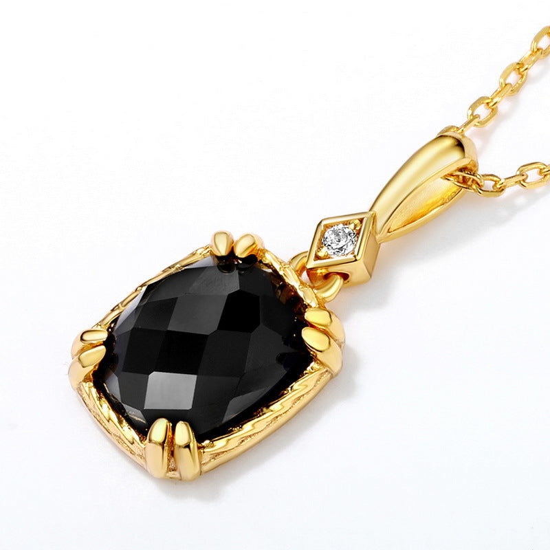 Agate Pendant Necklace – Sterling Silver Vintage
