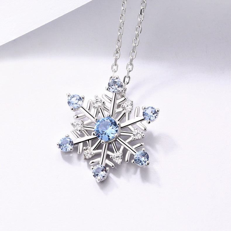 Handmade Snowflake Pendant Necklace – 925 Sterling Silver