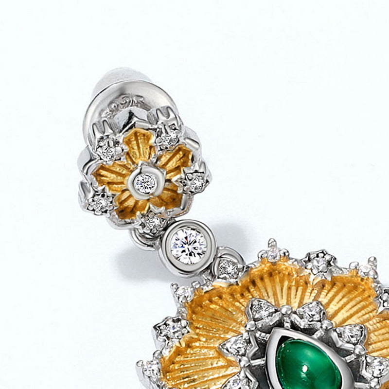 Handmade Agate Sun Earrings – 925 Sterling Silver