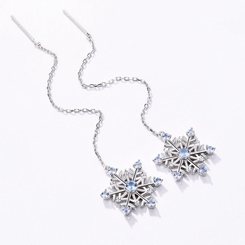 Snowflake Earrings in 925 Sterling Silver
