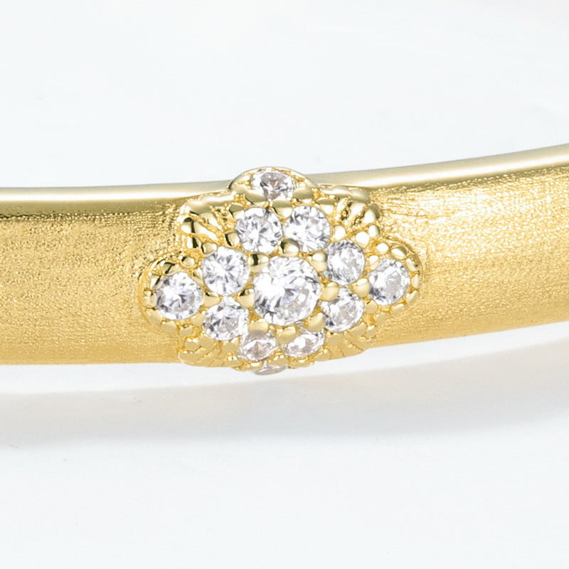 Italian Handmade Wire Drawing Bracelet for Women, Vintage Versatile, S925 Sterling Silver Hand Ring, Delicate Palace Style Hand Jewelry Wholesale