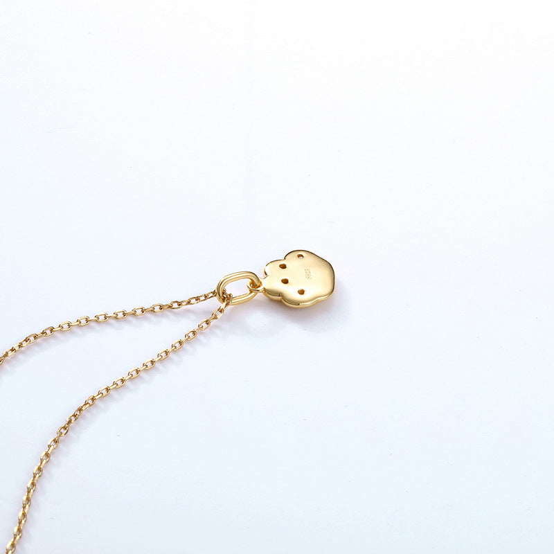 Gold-Plated 925 Sterling Silver Cat Pendant Necklace