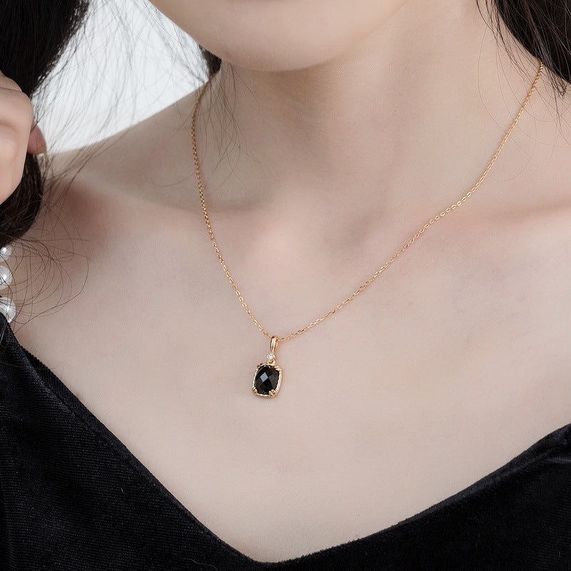 Agate Pendant Necklace – Sterling Silver Vintage