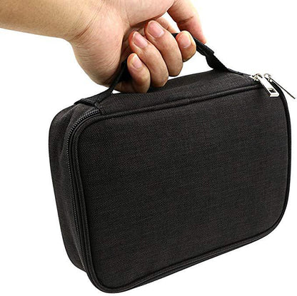 Origsoul black 72 slot pencil case organizer held by hand with zipper closure for school supplies