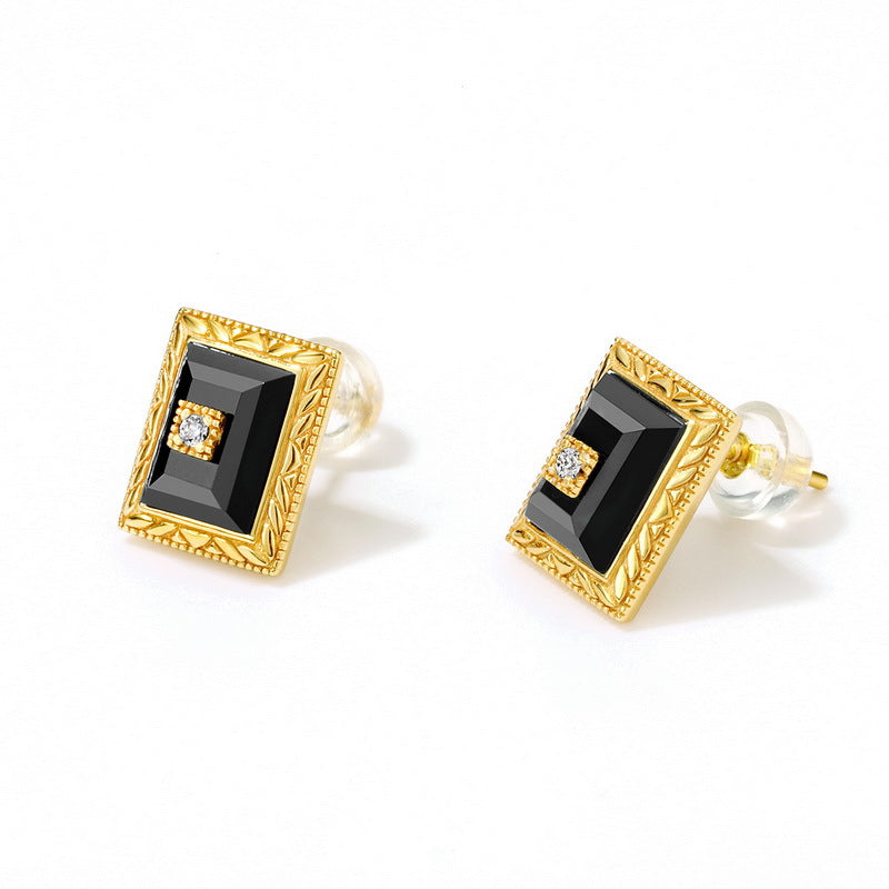 Agate Ring in Gold-Plated 925 Silver