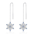 Snowflake Earrings in 925 sterling silver, shown as a pair — Origsoul