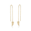 Leaf Earrings in 925 sterling silver, shown as a pair — Origsoul