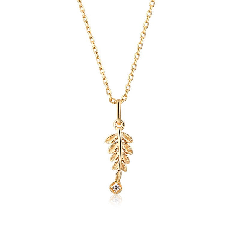 Delicate Pendant Necklace in 925 sterling silver, worn on the collarbone — Origsoul