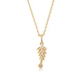 Delicate Pendant Necklace in 925 sterling silver, worn on the collarbone — Origsoul