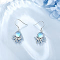 Origsoul 925 silver octopus earrings featuring blue glass accents and elegant design