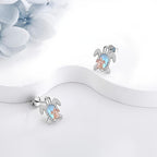 Origsoul 925 sterling silver crab earrings with intricate design and colorful accents
