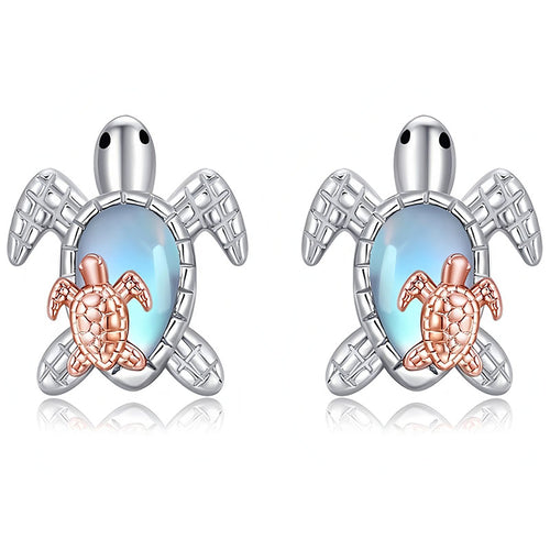 Origsoul 925 sterling silver crab earrings with a unique turtle design and colorful accents