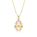 Flower Pendant Necklace in 925 sterling silver, worn on the collarbone — Origsoul