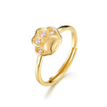 Cat Ring in 925 sterling silver, on a hand — Origsoul