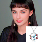Origsoul Green Hummingbird Pendant Necklace with Zircon
